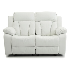 Glory Furniture Daria G682-RL Reclining Love seat, WHITE B078108395