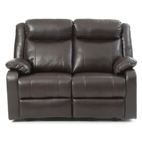 Glory Furniture Ward G760A-RL Double Reclining Love Seat, DARK BROWN B078108413