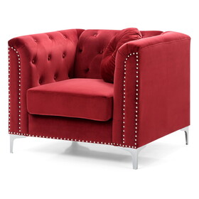Glory Furniture Pompano G789A-C Chair, BURGUNDY B078108432