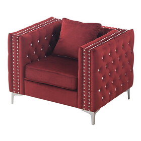 Glory Furniture Paige G826A-C Chair, BURGUNDY B078108455