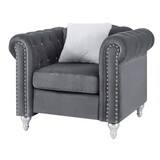 Stylish Contemporary Gray Armchair B078108490