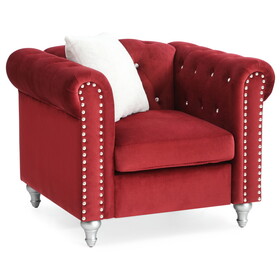 Glory Furniture Raisa G869A-C Chair, BURGUNDY B078108495