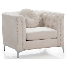 Glory Furniture Pompano G898A-C Chair, IVORY B078108504