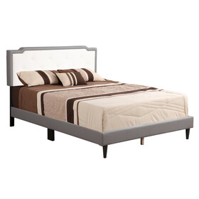 Glory Furniture Deb G1121-QB-UP Queen Bed - All in One Box, LIGHT GREY B078112136