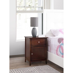 Glory Furniture Izzy G1412-N-25 1 Drawer /1 Door Nightstand, Cappuccino B078112165