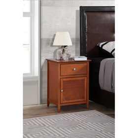 Glory Furniture Izzy G1414-N-60 1 Drawer /1 Door Nightstand, Oak B078112167