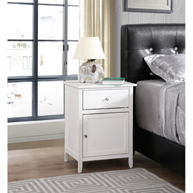 Glory Furniture Izzy G1417-N-90 1 Drawer /1 Door Nightstand, White B078112170