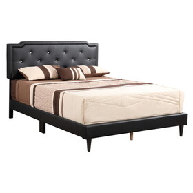 Glory Furniture Deb G1119-QB-UP Queen Bed - All in One Box, BLACK B078118231