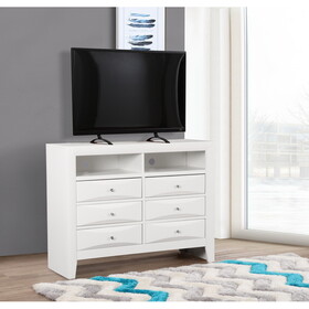 Glory Furniture Marilla G1570-TV2 Media Chest, White B078118261