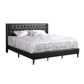 Glory Furniture Bergen G1631-QB-UP Queen Bed, BLACK B078118274