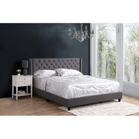 Glory Furniture Julie G1904-KB-UP King Upholstered Bed, GRAY B078118279