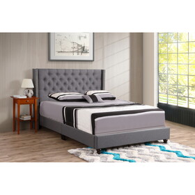 Glory Furniture Julie G1904-QB-UP Queen Upholstered Bed, GRAY B078118280