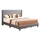 Glory Furniture Julie G1912-KB-UP King Upholstered Bed, LIGHT GREY B078118285