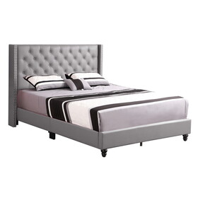 Glory Furniture Julie G1912-QB-UP Queen Upholstered Bed, LIGHT GREY B078118286