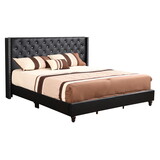 Glory Furniture Julie G1919-KB-UP King Upholstered Bed, BLACK B078118294