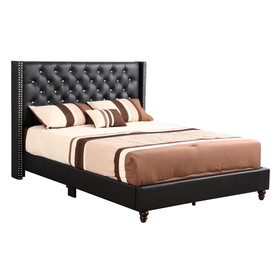 Glory Furniture Julie G1919-QB-UP Queen Upholstered Bed, BLACK B078118295