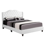 Glory Furniture Joy G1926-KB-UP King Upholstered Bed, WHITE B078118309