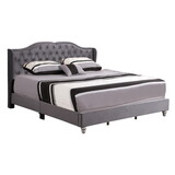 Glory Furniture Joy G1931-KB-UP King Upholstered Bed, GRAY B078118312