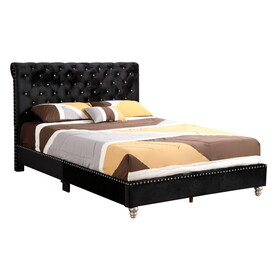 Glory Furniture Maxx G1942-FB-UP Tufted Upholstered Bed, BLACK B078118321