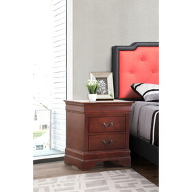 Glory Furniture Louis Phillipe G3100-N Nightstand, Cherry B078118373