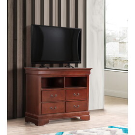 Glory Furniture Louis Phillipe G3100-TV Media Chest, Cherry B078118374