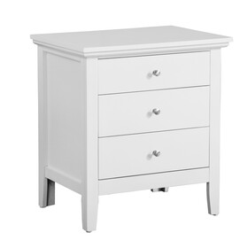 Glory Furniture Hammond G5490-N 3 Drawer Nightstand, White B078118403