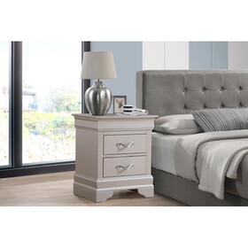 Glory Furniture Lorana G6500-N Nightstand, Silver Champagne B078118417