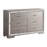 Glory Furniture Alana G6800-D Dresser, Silver Champagne B078118423