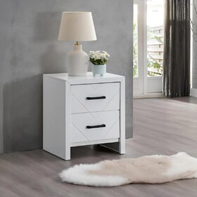 Morris G0093-N 2 Drawer Nightstand White