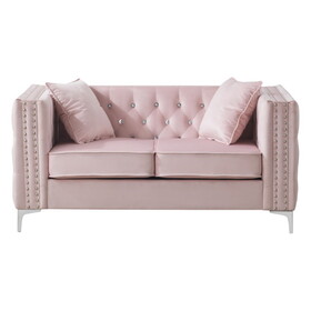 Glory Furniture Paige G824A-L Loveseat, PINK B078S00002