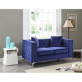 Glory Furniture Paige G829A-L Loveseat, BLUE B078S00006