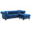 Glory Furniture Nola G0351B-SC Sofa Chaise ( 3 Boxes ), NAVY BLUE B078S00008