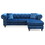 Glory Furniture Nola G0351B-SC Sofa Chaise ( 3 Boxes ), NAVY BLUE B078S00008