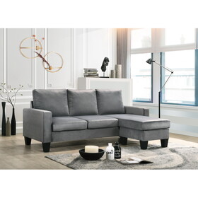 Glory Furniture Jessica G0511-SCH Sofa Chaise, GRAY B078S00014