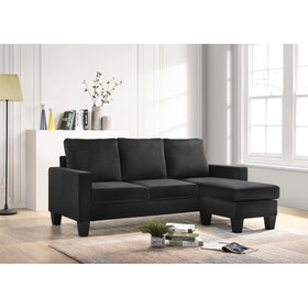 Glory Furniture Jessica G0512-SCH Sofa Chaise, BLACK B078S00015