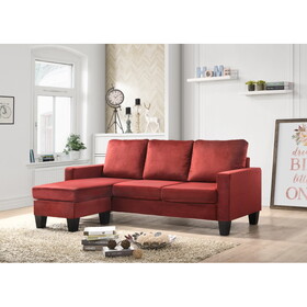 Glory Furniture Jessica G0513-SCH Sofa Chaise, BURGUNDY B078S00016