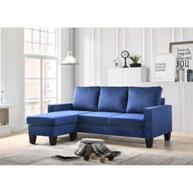 Glory Furniture Jessica G0514-SCH Sofa Chaise, NAVY BLUE B078S00017