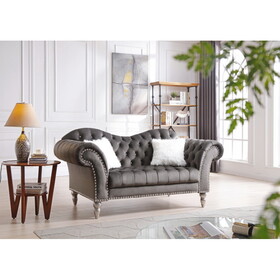 Glory Furniture Wilshire G0951A-L Loveseat, DARK GRAY B078S00018