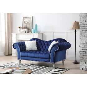 Glory Furniture Wilshire G0953A-L Loveseat, BLUE B078S00022