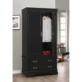 Glory Furniture Louis Phillipe G3150-A Armoire, Black B078S00032