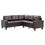 Glory Furniture Newbury G464B-SC SectionalASAS, DARK BROWN B078S00038