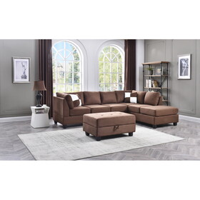Glory Furniture Malone G632B-SC Sectional ( 3 Boxes), CHOCOLATE B078S00059