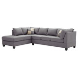 Glory Furniture Malone G642B-SC Sectional ( 3 Boxes), GRAY B078S00063