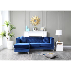 Glory Furniture Pompano G781B-SC Sofa Chaise ( 3 Boxes ), NAVY BLUE B078S00067