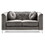 Contemporary Dark Gray Loveseat B078S00068