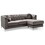 Glory Furniture Pompano G782B-SC Sofa Chaise ( 3 Boxes ), DARK GRAY B078S00069