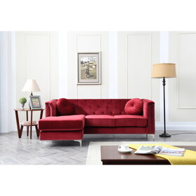 Glory Furniture Pompano G789B-SC Sofa Chaise ( 3 Boxes ), BURGUNDY B078S00071
