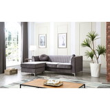 Glory Furniture Delray G790B-SC Sofa Chaise ( 3 Boxes), GRAY B078S00073