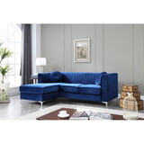 Glory Furniture Delray G791B-SC Sofa Chaise ( 3 Boxes), NAVY BLUE B078S00075