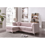 Glory Furniture Delray G794B-SC Sofa Chaise ( 3 Boxes), PINK B078S00083